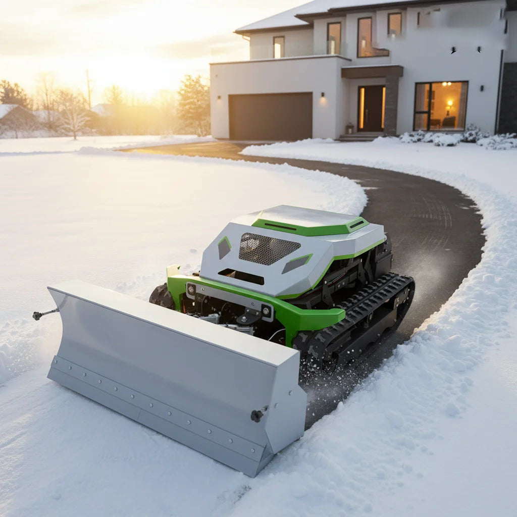 Multifunctional Portable Electric Remote-controlled Lawn Mower Snowplow Bulldozer Grass Shredder for Home Garden Use