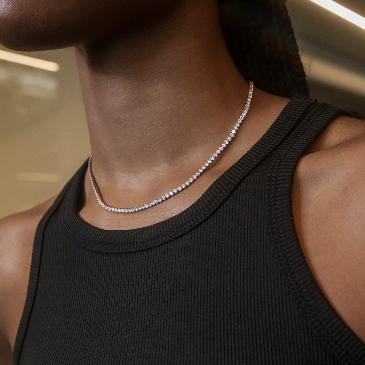 Micro Tennis Necklace + Bracelet Bundle in Rose Gold