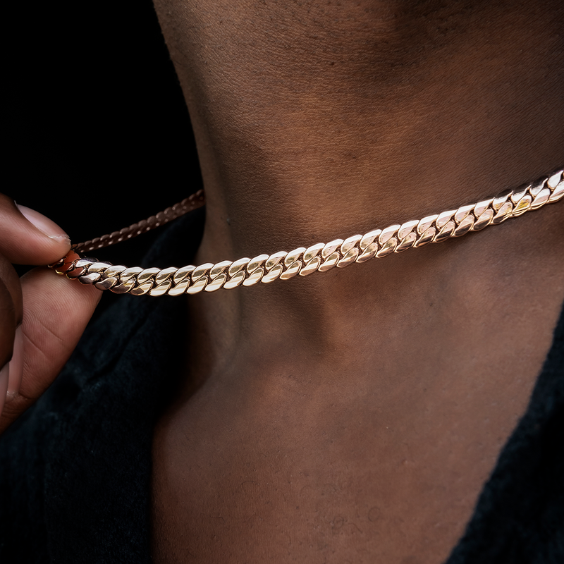 South Beach Cuban™ Chain in Rose Gold- 8mm