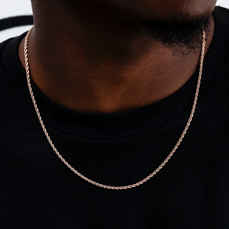 Rope Chain in Rose Gold - 2mm