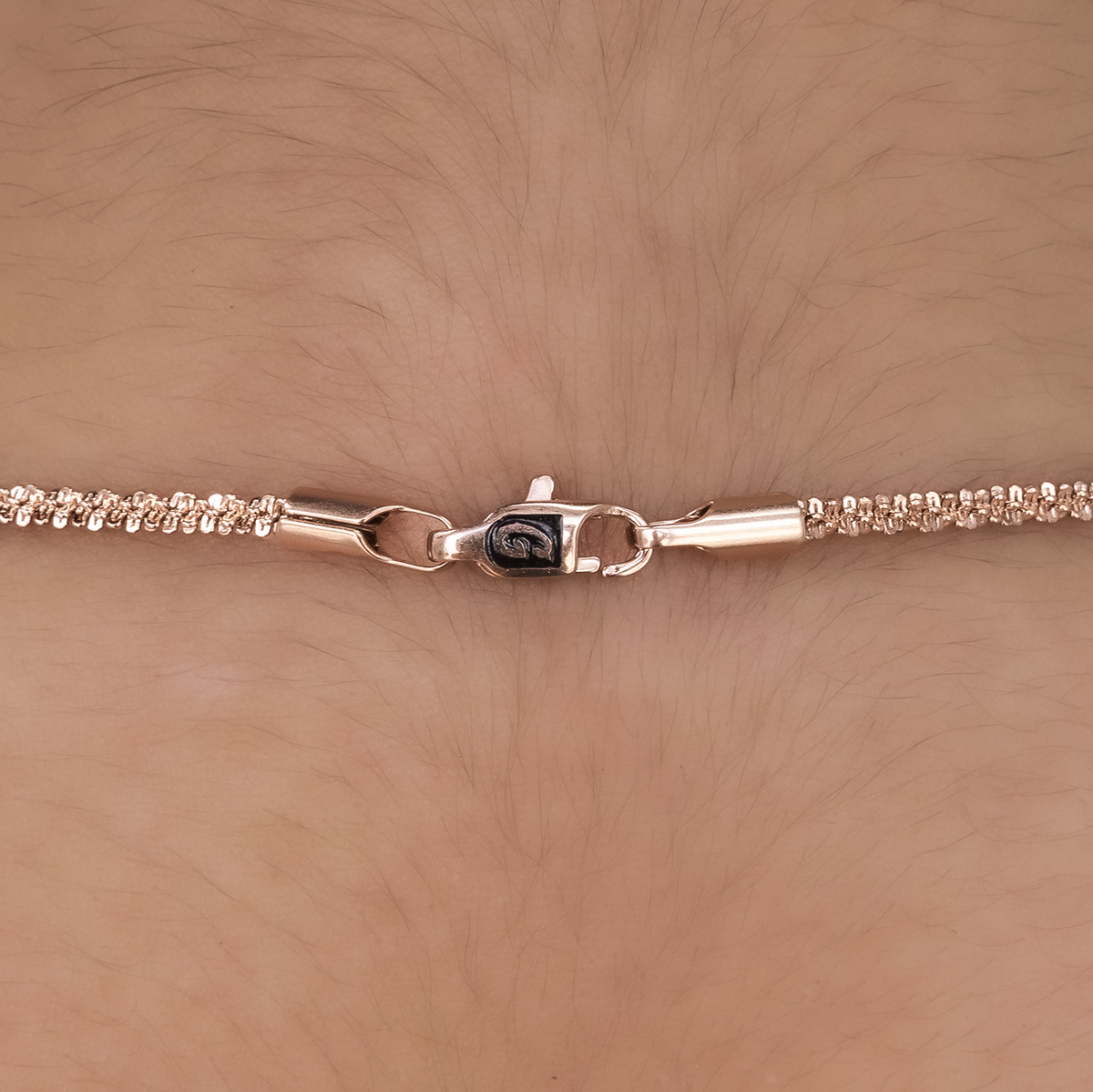 Popcorn Necklace in Rose Gold- 2mm