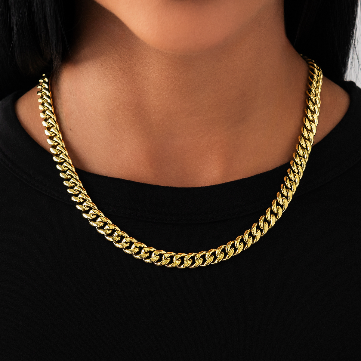 Miami Cuban Link Necklace in Yellow Gold - 8mm