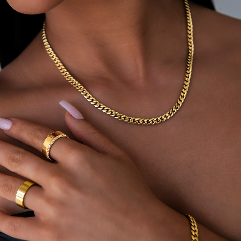 Miami Cuban Necklace in Yellow Gold - 5mm