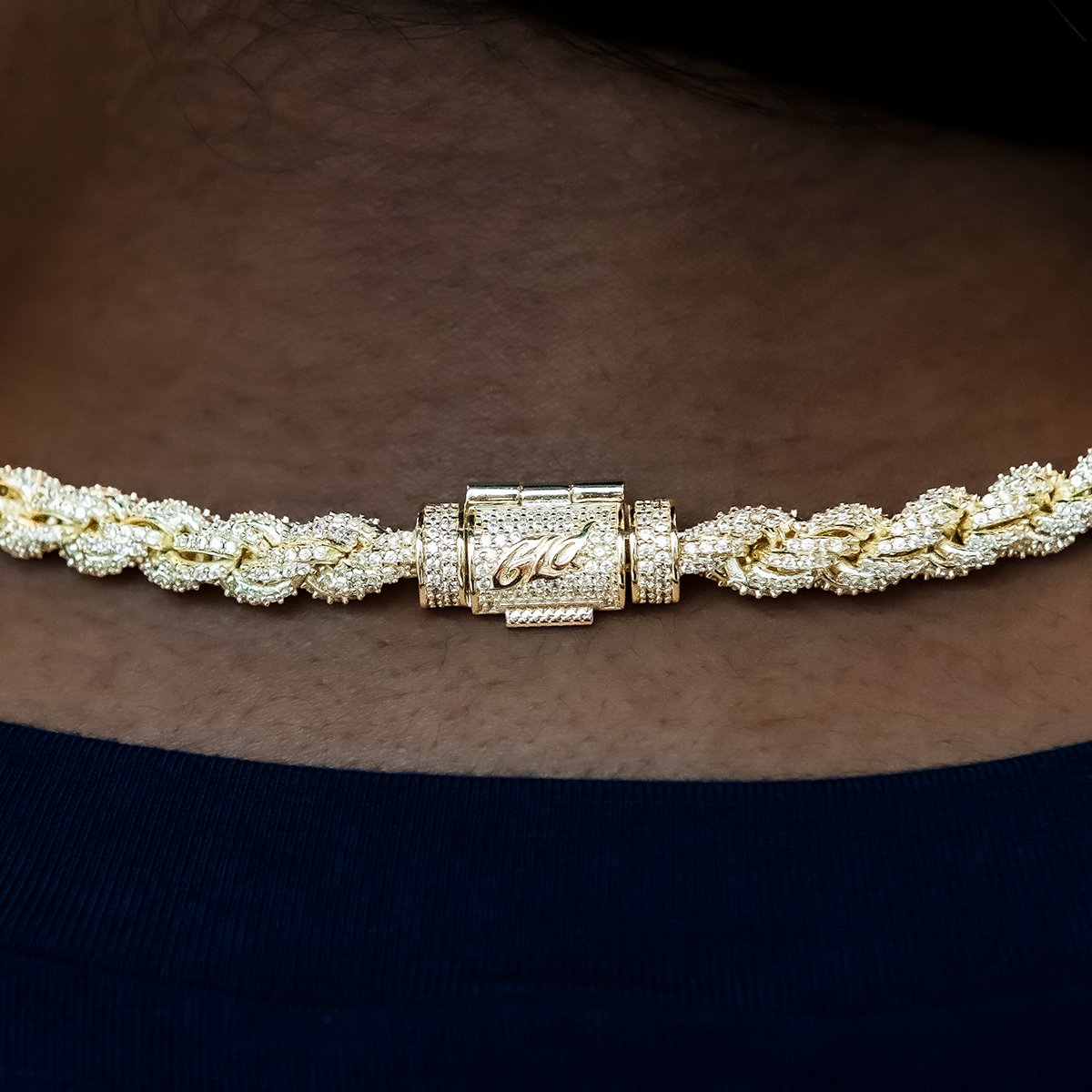 Diamond Rope Necklace + Bracelet Bundle in Yellow Gold- 8mm
