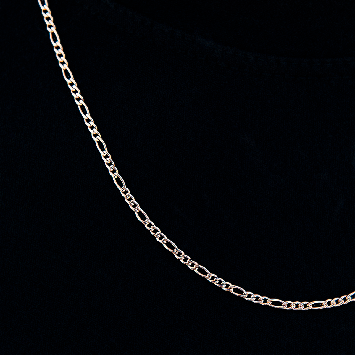 Figaro Necklace + Bracelet Bundle in Rose Gold- 2mm