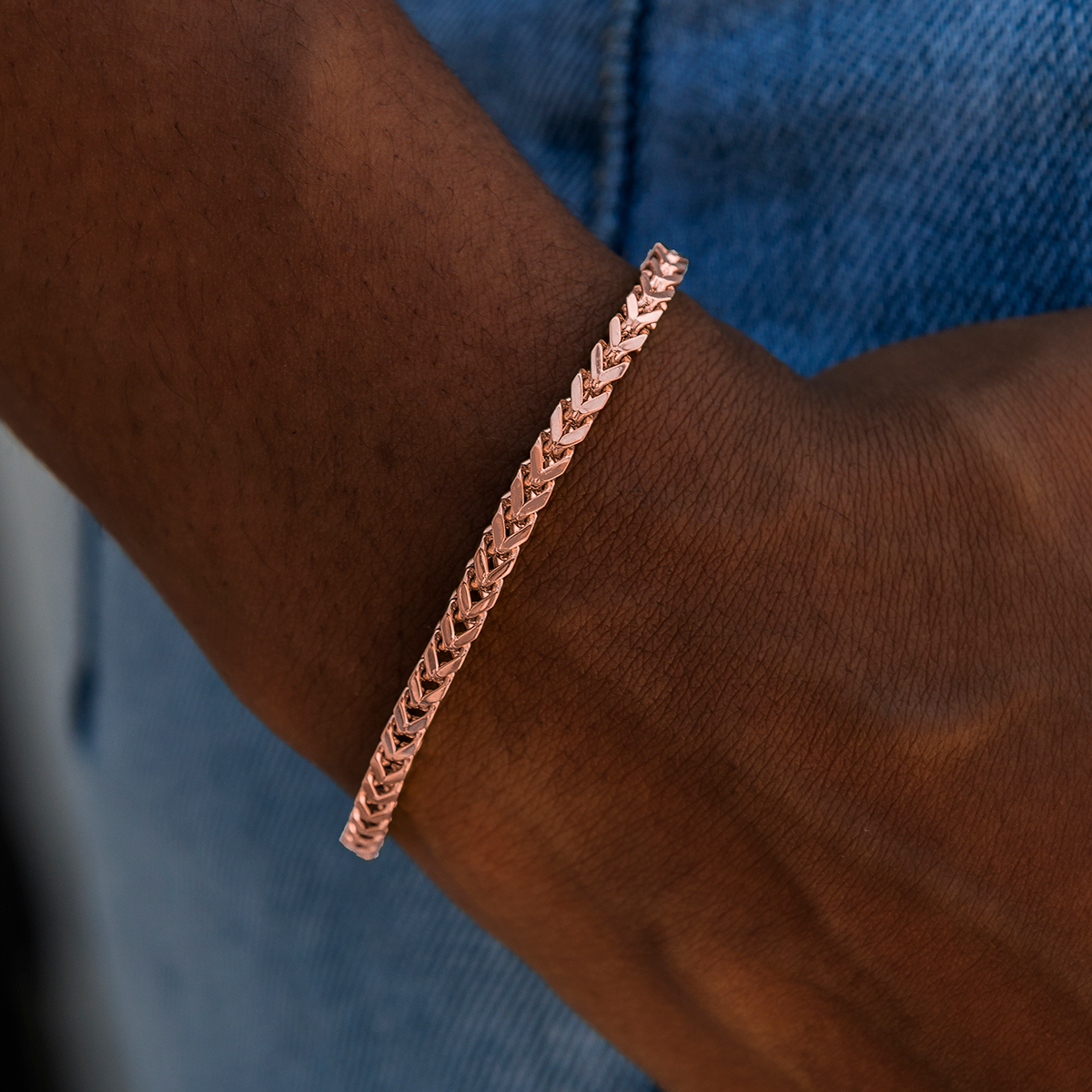 Franco Bracelet in Rose Gold- 3mm