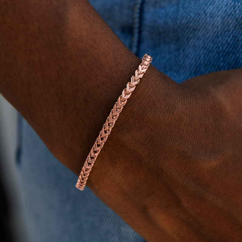 Franco Bracelet in Rose Gold- 3mm