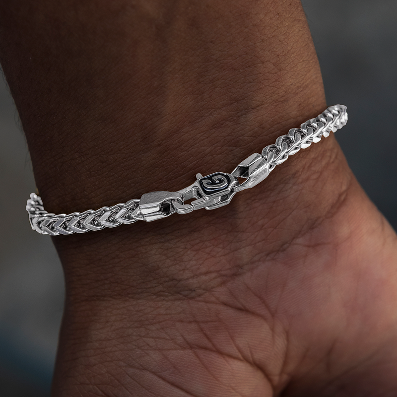 Franco Bracelet in White Gold- 3mm