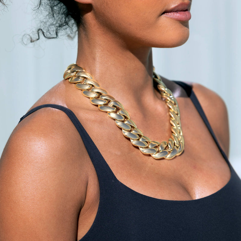 Miami Cuban Chain Necklace in Yellow Gold - 25mm