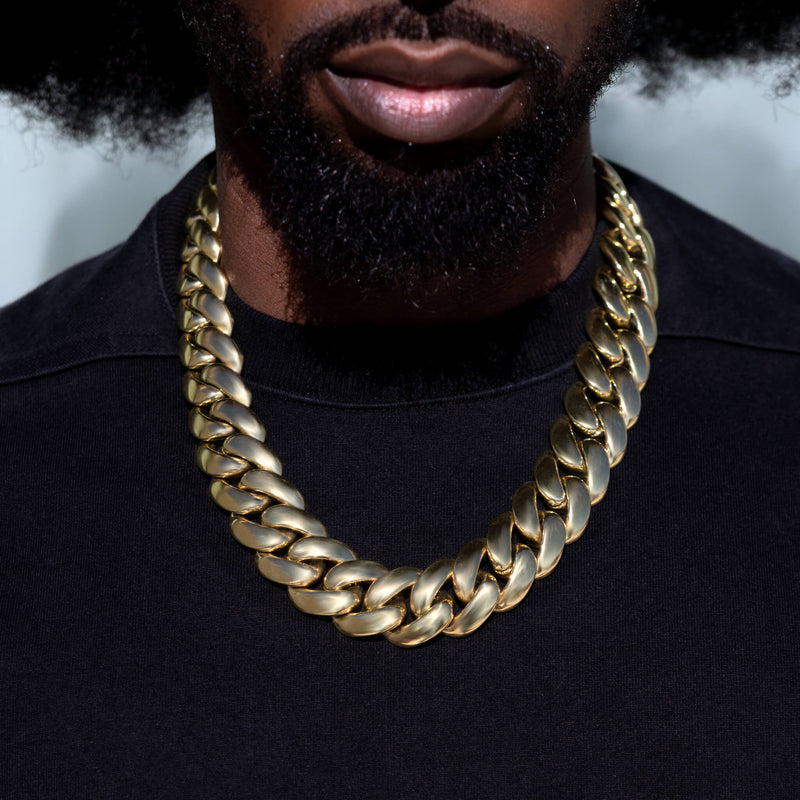 Miami Cuban Chain in Yellow Gold - 25mm