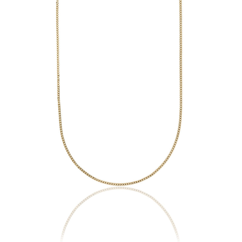 Franco Necklace in Hollow Yellow Gold - 2mm