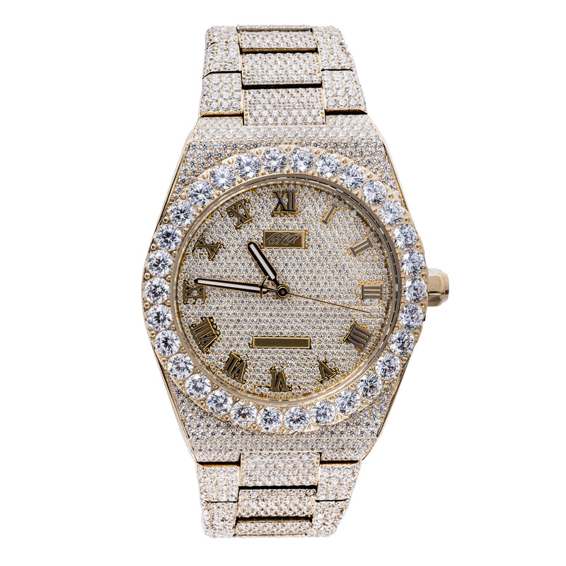 42MM Fully Iced Moissanite Alpha Era® in Gold