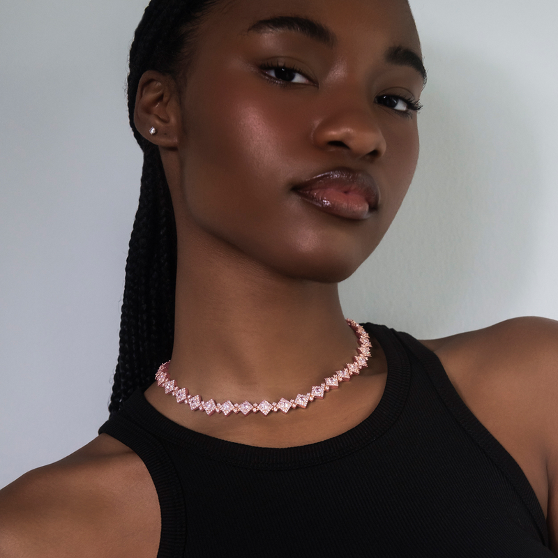 Cloister Link Necklace in Rose Gold - 10mm