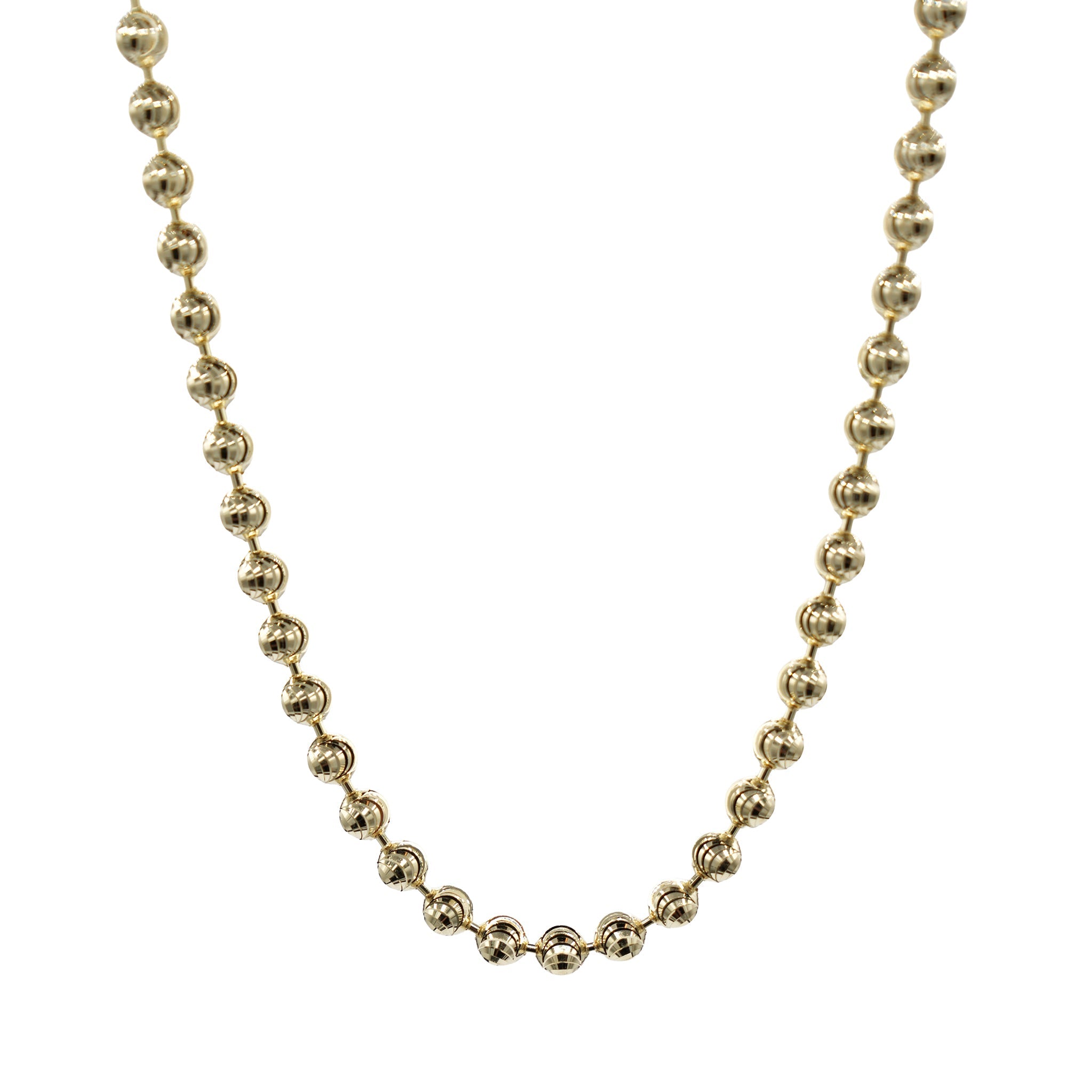 Moon Cut Ball Chain in Solid Gold - 4mm