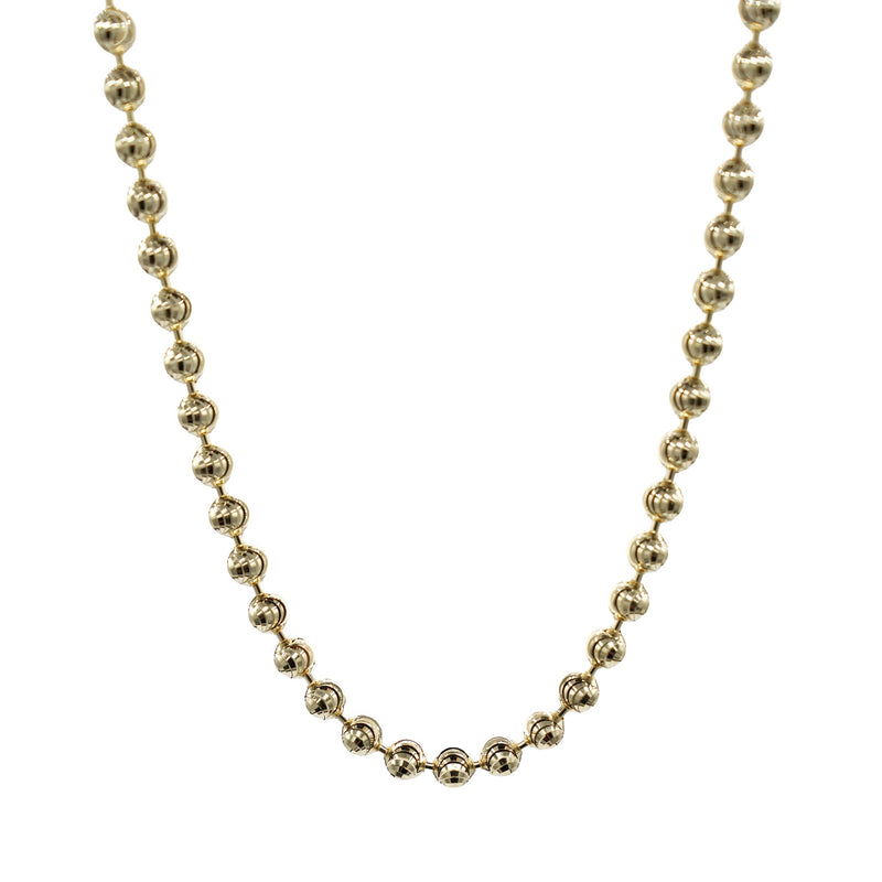 Moon Cut Ball Chain in Yellow Gold Vermeil - 4mm