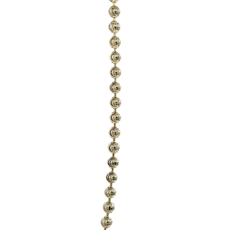 Moon Cut Ball Chain in Solid Gold - 4mm