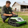 Multifunctional Portable Electric Remote-controlled Lawn Mower Snowplow Bulldozer Grass Shredder for Home Garden Use