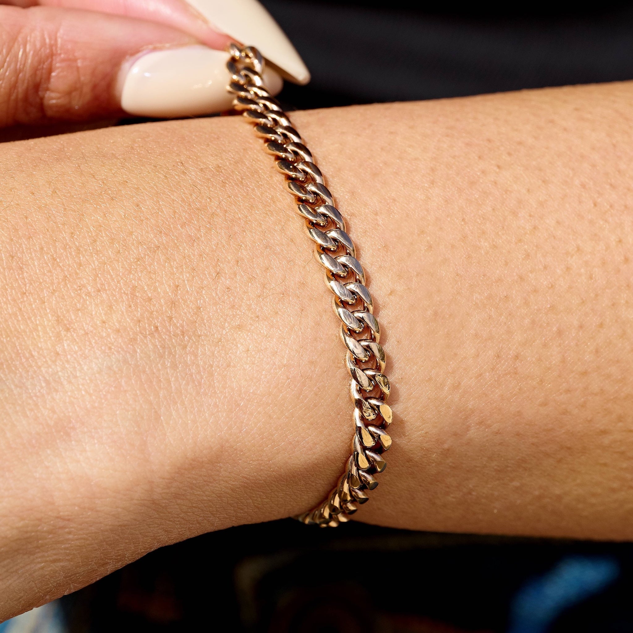 Miami Cuban Chain Bracelet in Rose Gold - 5mm