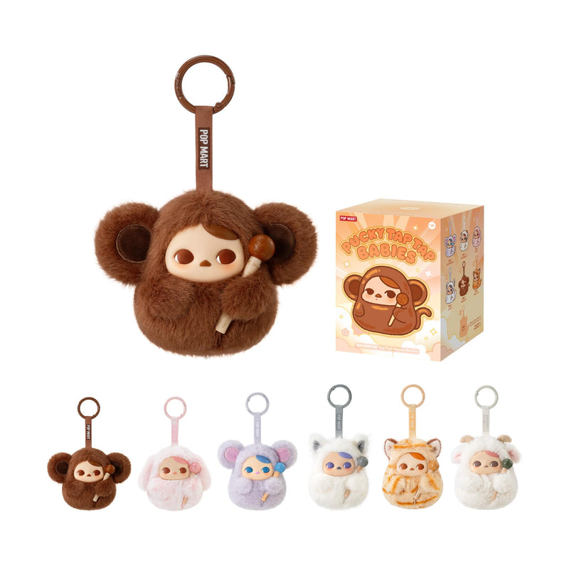 POP MART PUCKY Tap Tap Babies Series-Vinyl Plush Pendant Blind Box Figures, Collectible Toys Home Decorations, Holiday Birthday Gifts for Girls and Boys, Single Box