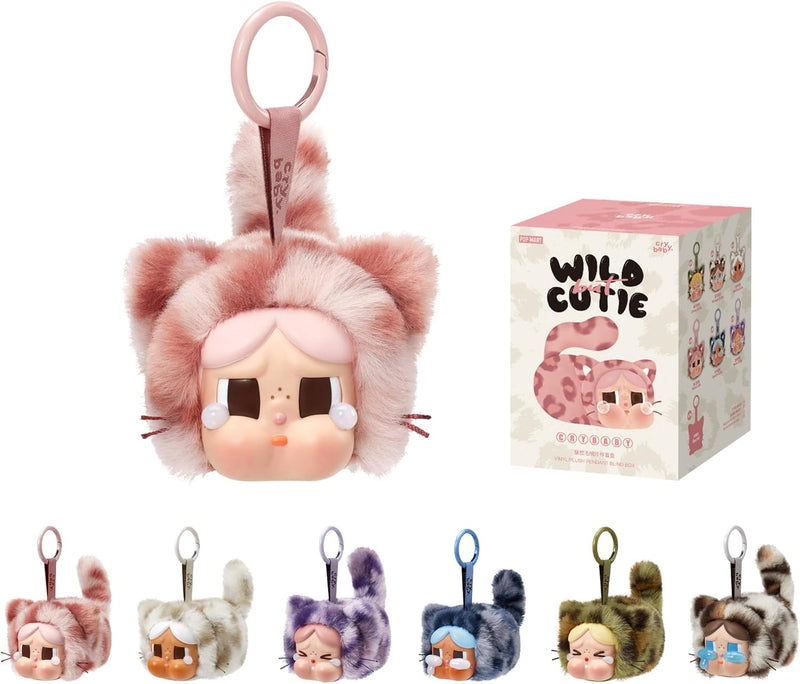 POP MART Crybaby Wild but Cutie Series - Vinyl Plush Pendant Blind Box, Mystery Box, Random Design Collectible Toys, Holiday Birthday Gifts for Girls and Boys, Single Box