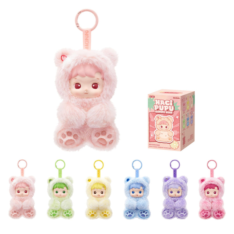 POP MART HACIPUPU Gummy Bear Series-Vinyl Plush Pendant Blind Box, Random Design, Collectible Toys Decorations, Holiday Birthday Gifts for Girls and Boys, Single Box