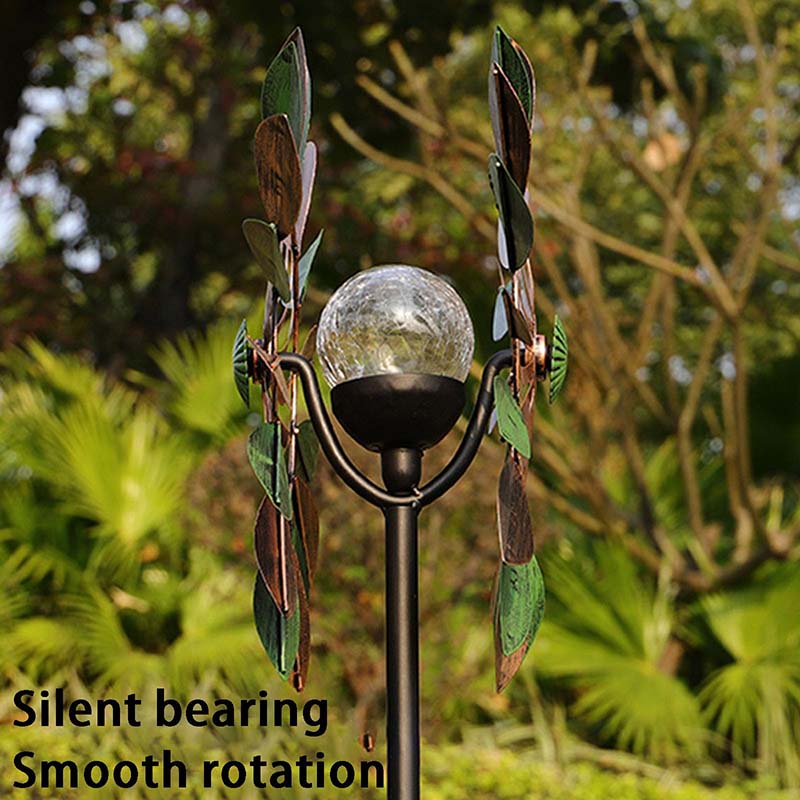 Mulino a vento Lotus Design Wind Spinner con luce solare 