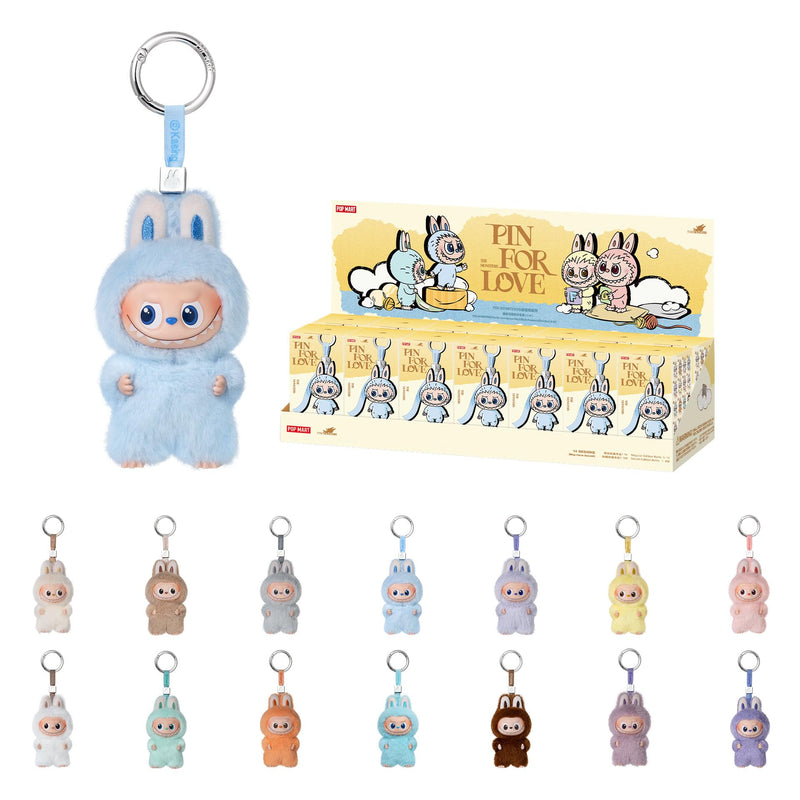 POP MART THE Monster Pin for Love Series (A–M) Mini Labubu Doll Blind Box Keychain – Vinyl Plush Pendant, Bag Charms, Collectible Holiday & Birthday Gift for Kids & Adults, Single Box