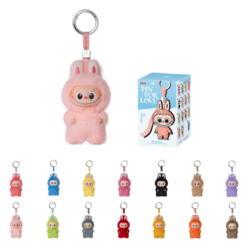 POP MART THE Monster Pin for Love Series (A–M) Mini Labubu Doll Blind Box Keychain – Vinyl Plush Pendant, Bag Charms, Collectible Holiday & Birthday Gift for Kids & Adults, Single Box