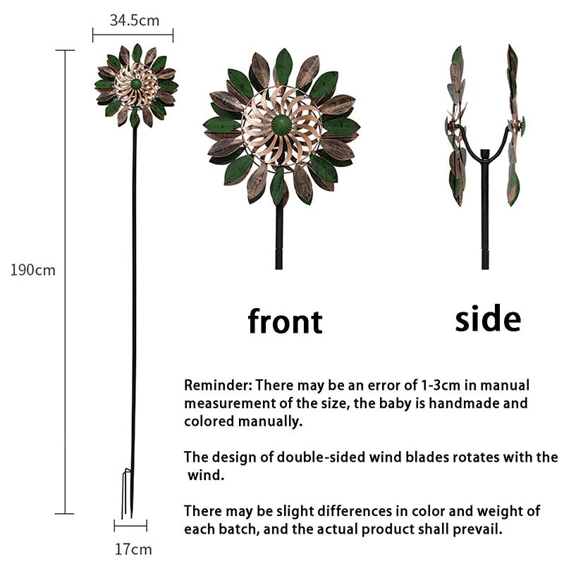 Mulino a vento Lotus Design Wind Spinner con luce solare 