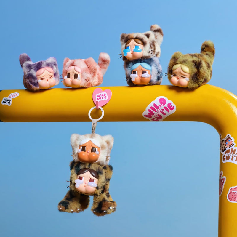 POP MART Crybaby Wild but Cutie Series - Vinyl Plush Pendant Blind Box, Mystery Box, Random Design Collectible Toys, Holiday Birthday Gifts for Girls and Boys, Single Box