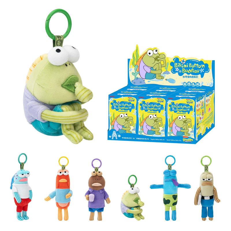 POP MART Spongebob - Bikini Bottom Buddies - Whimsical Plush Blind Box, Blind Box Figures, Random Design Action Figures Collectible Toys Home Decorations, Single Box