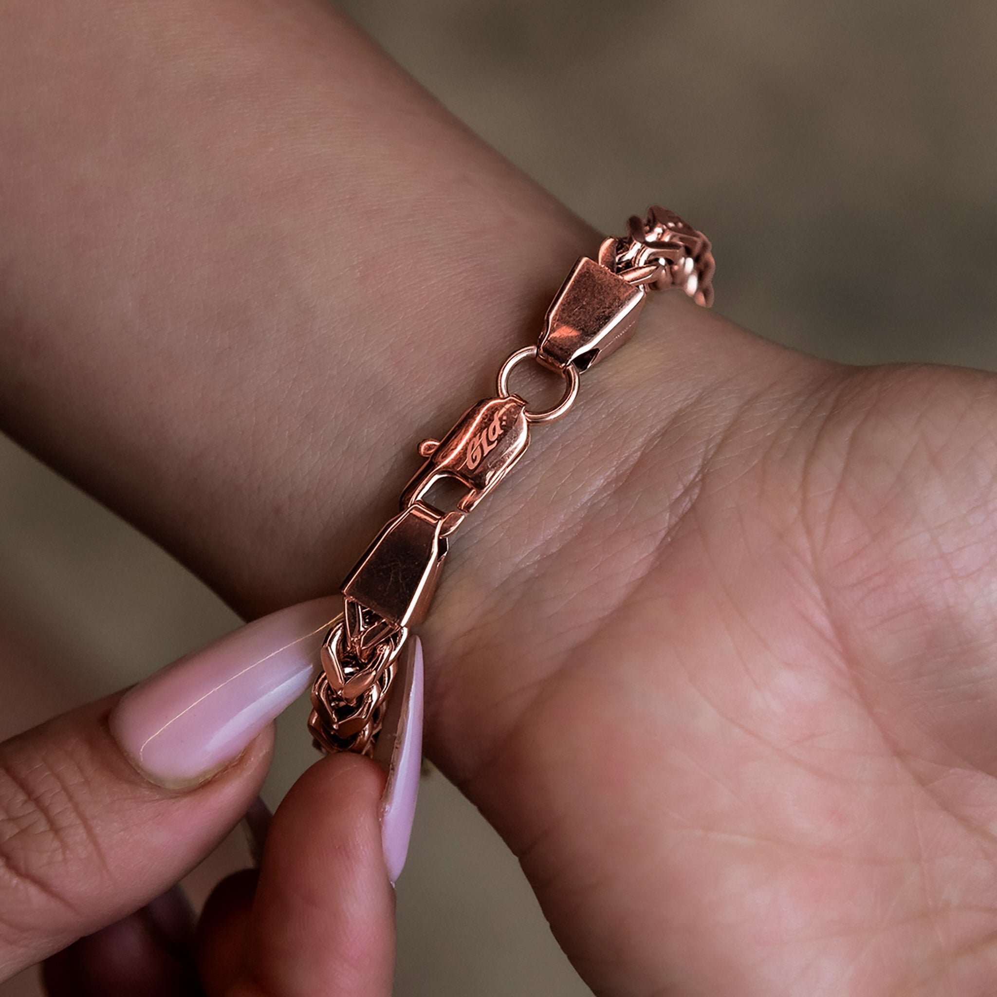 Franco Bracelet in Rose Gold- 6mm