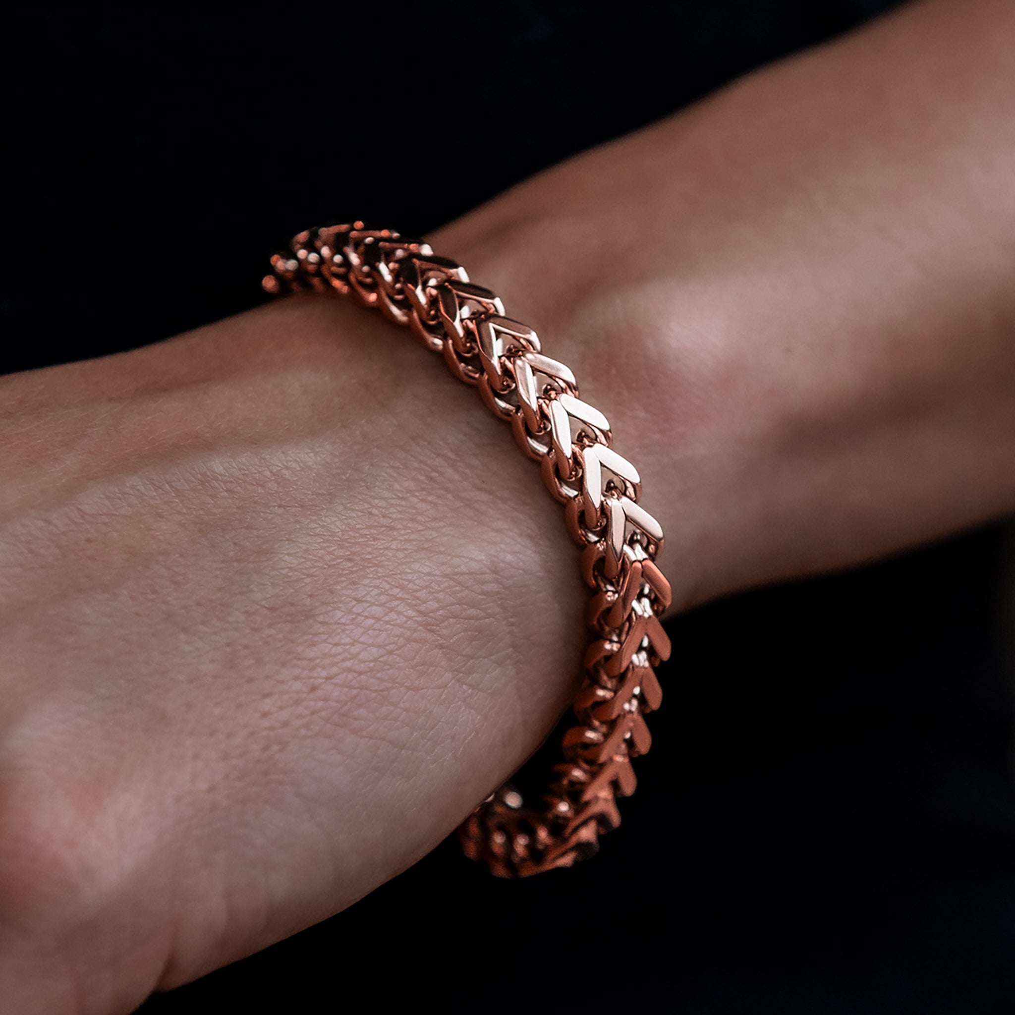 Franco Bracelet in Rose Gold- 6mm