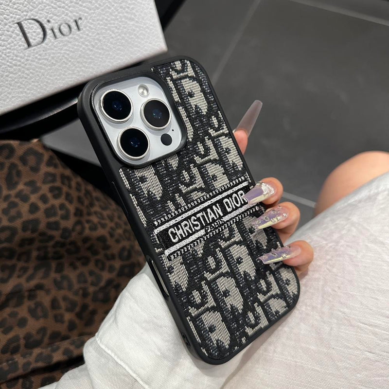 Classic Embroidered Fabric iPhone Case