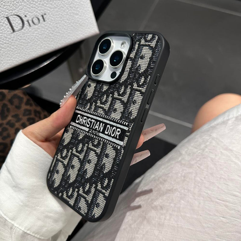 Classic Embroidered Fabric iPhone Case