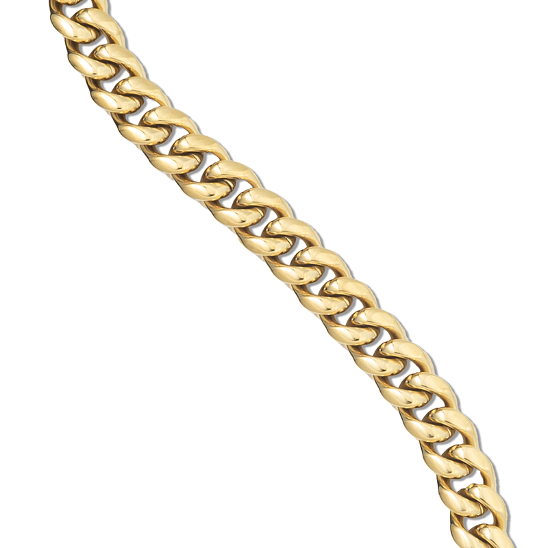Miami Cuban Necklace in Hollow Yellow Gold - 8mm