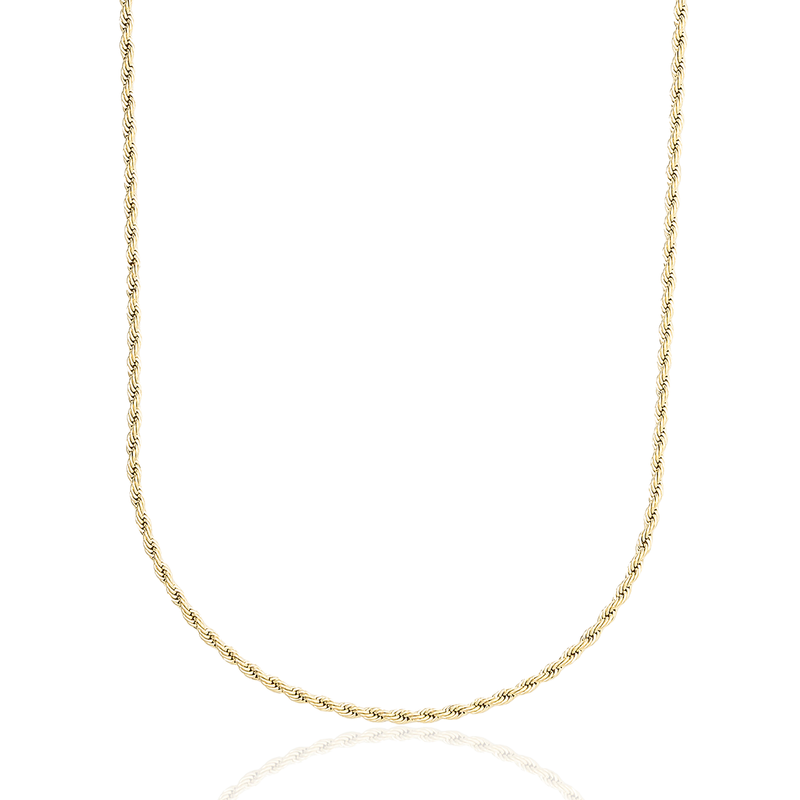 Rope Necklace in Yellow Gold - 2mm
