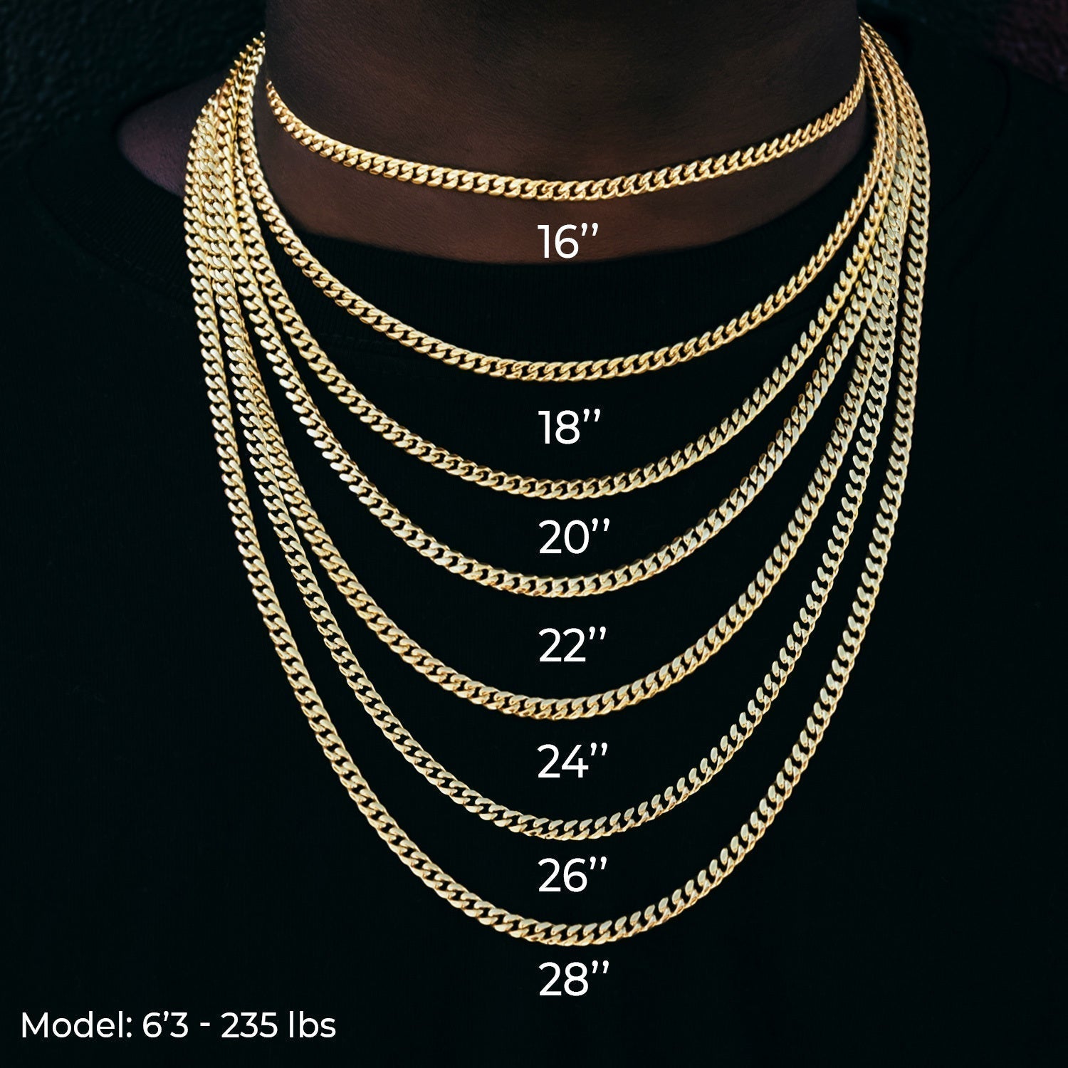 6mm Diamond Pave Snake Link Chain + Pendant Bundle in Yellow Gold