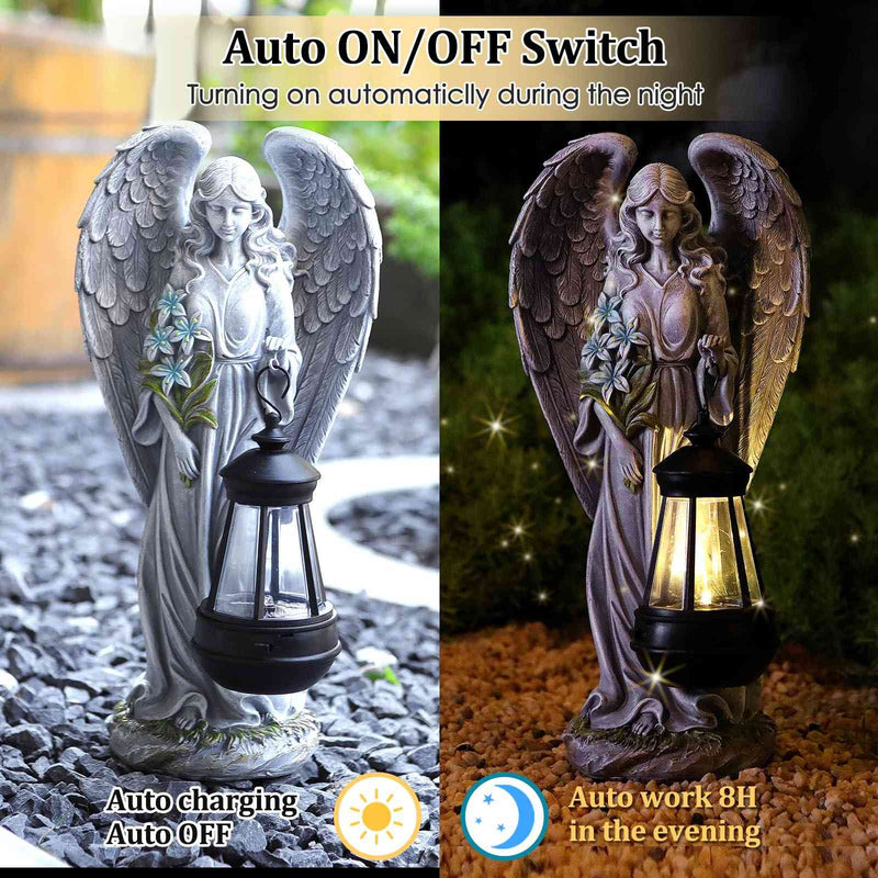 Solar Angel Outdoor Garden Decor Statues Gifts for Women
