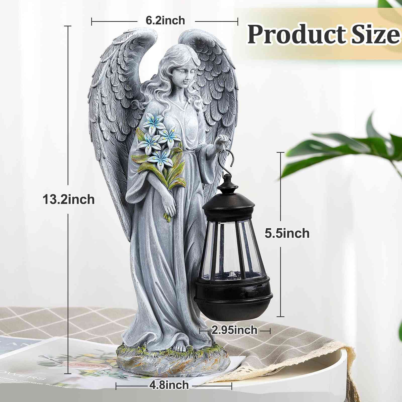 Solar Angel Outdoor Garden Decor Statues Gifts for Women