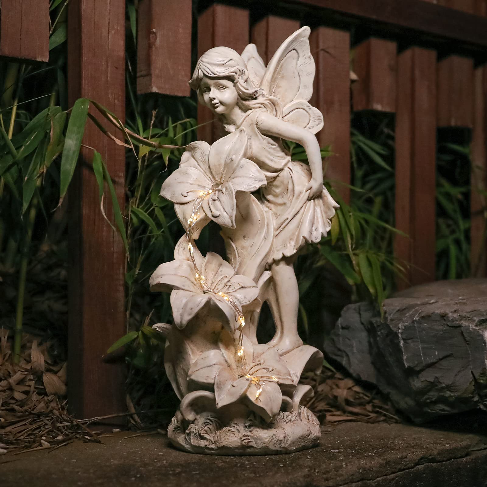 Solar Garden Sculptures Fairy Angel Statues