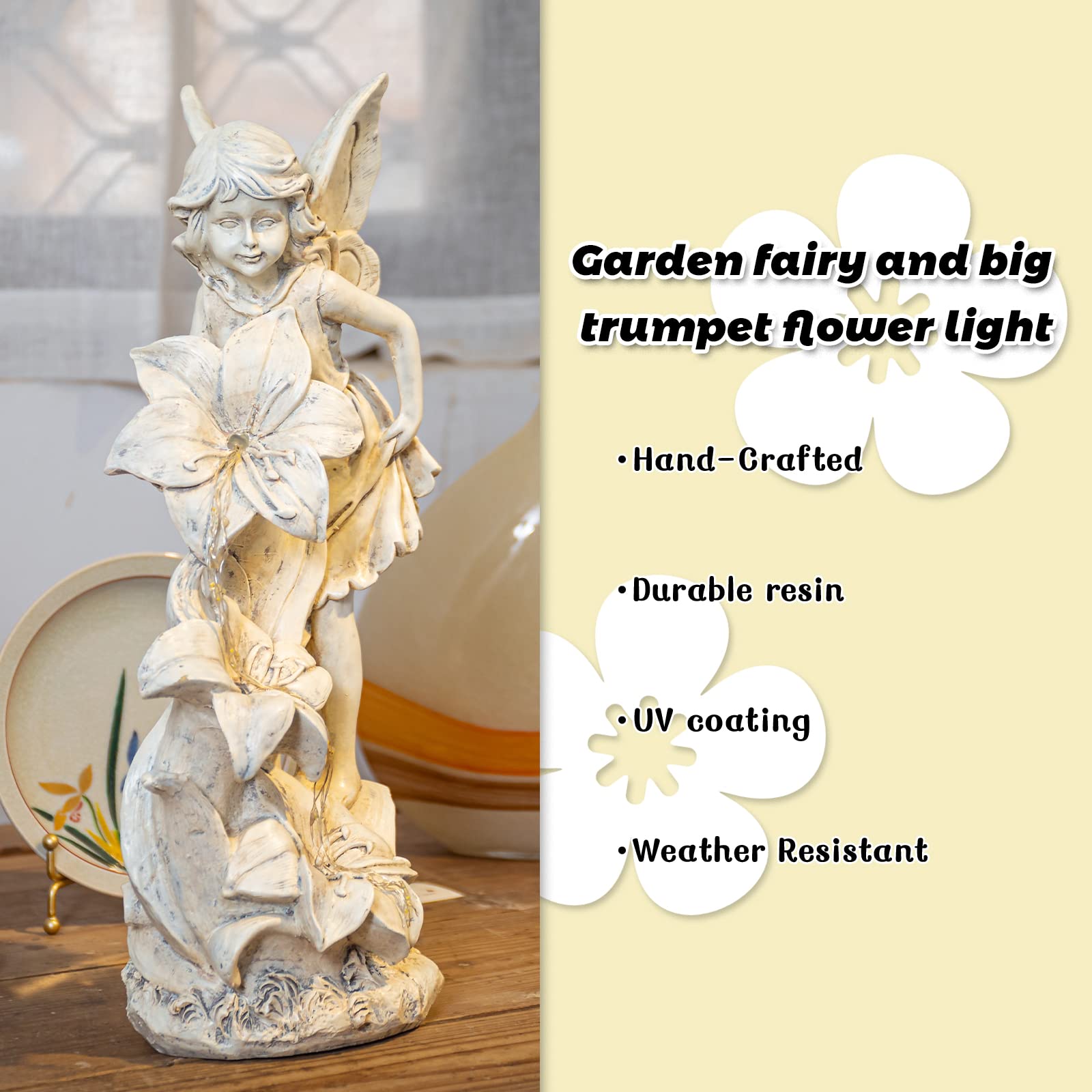 Solar Garden Sculptures Fairy Angel Statues