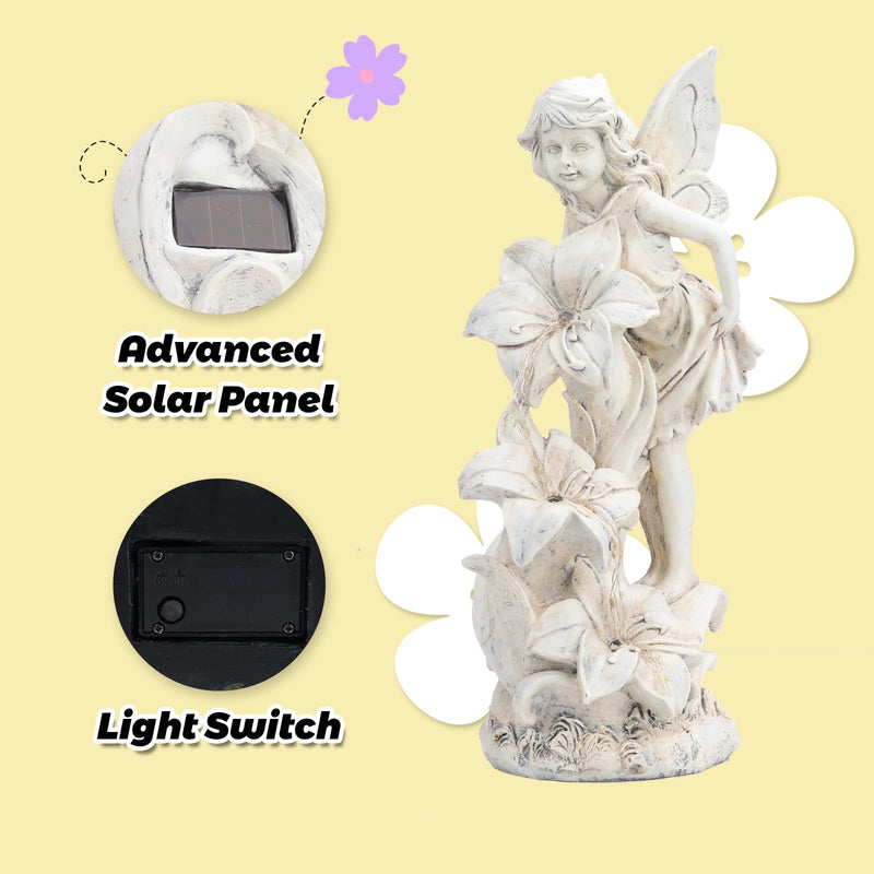 Solar Garden Sculptures Fairy Angel Statues