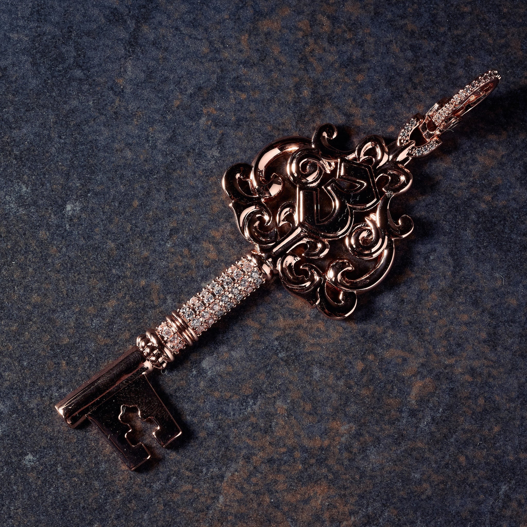 GLD X Bloody Osiris Lab Diamond Key Clip On in Solid Rose Gold