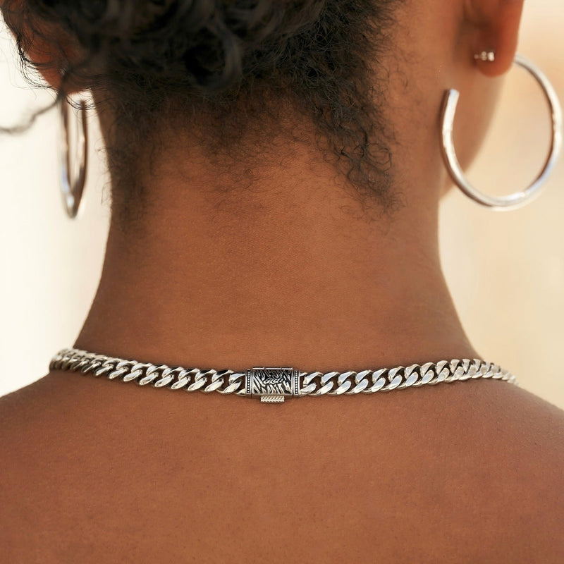 Miami Cuban Necklace + Bracelet Bundle in White Gold- 8mm