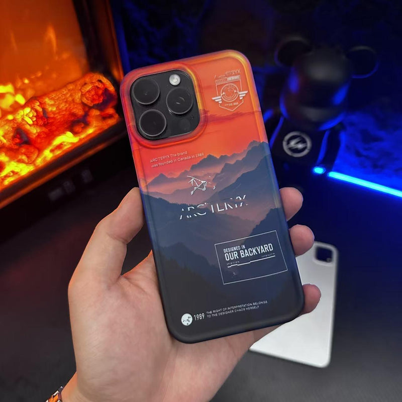 Laser Snow Mountain Bird iPhone Case