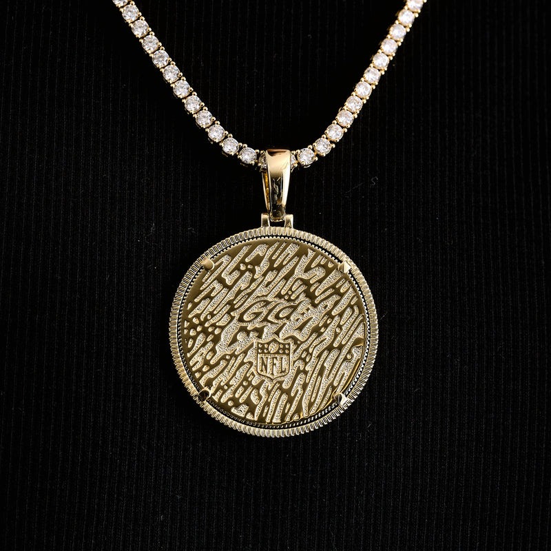 LA Rams Official NFL Coin Pendant in Yellow Gold