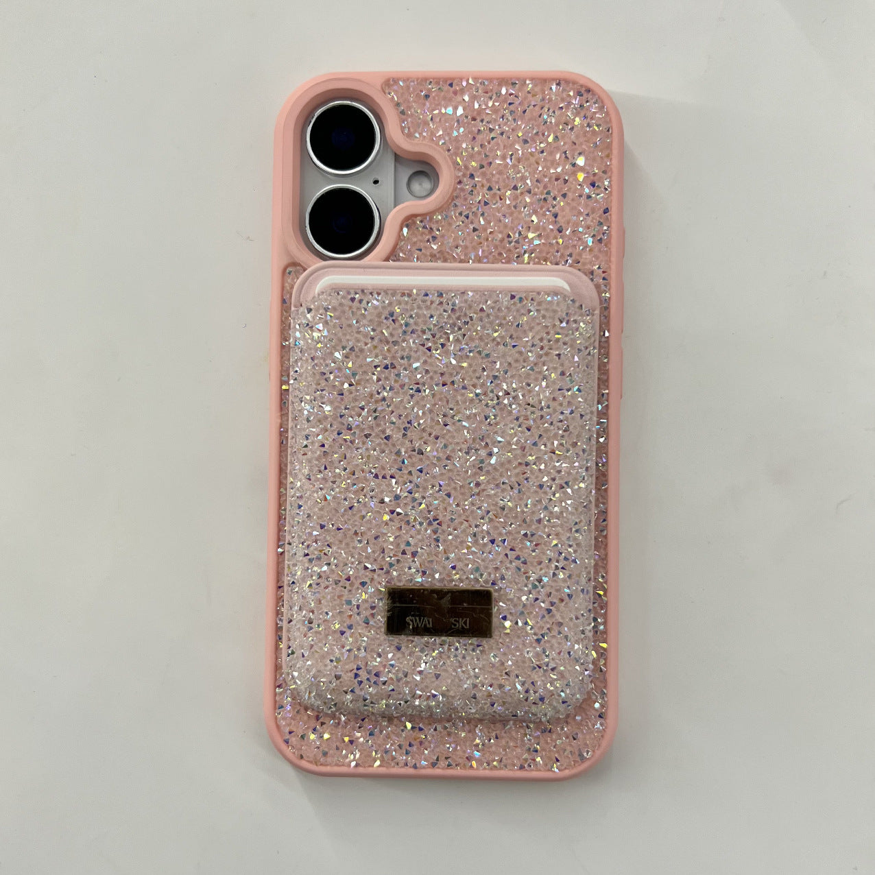 Light Luxury Rhinestone Magnetic Card iPhone 17 Pro Max Case