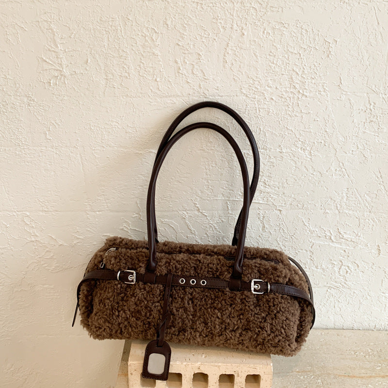 Stylish Large-Capacity Plush Underarm Bag
