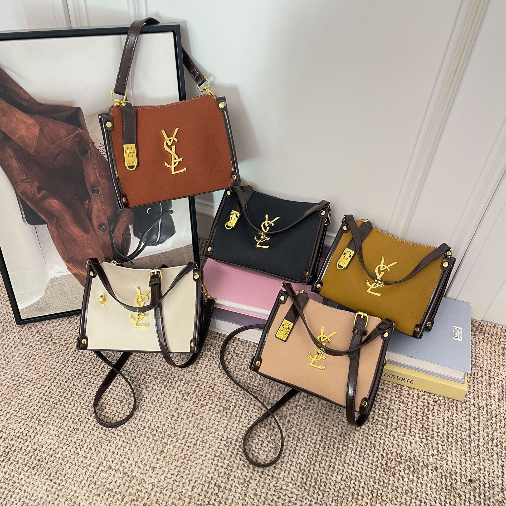 Fashion Poplar Forest Retro Matte Shoulder Messenger Bag